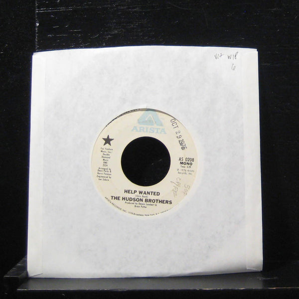 The Hudson Brothers - Help Wanted / Help Wanted 7" VG+ AS 0208 Vinyl 45 Promo - Shuga Records