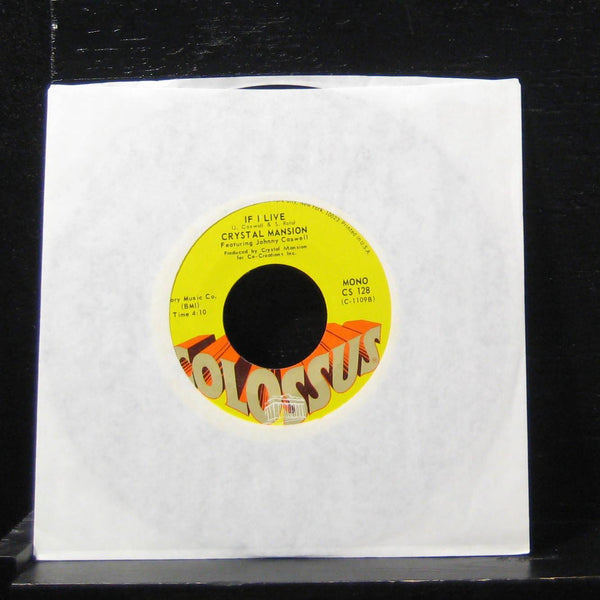 Crystal Mansion - Carolina In My Mind / If I Live 7" VG+ CS 128 Vinyl 45 1970 - Shuga Records