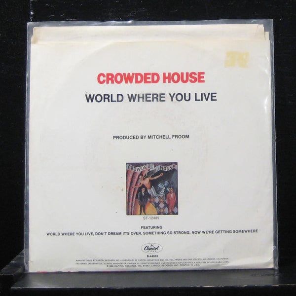 Crowded House - World Where You Live 7" VG+ B-44033 Vinyl 45 Promo - Shuga Records