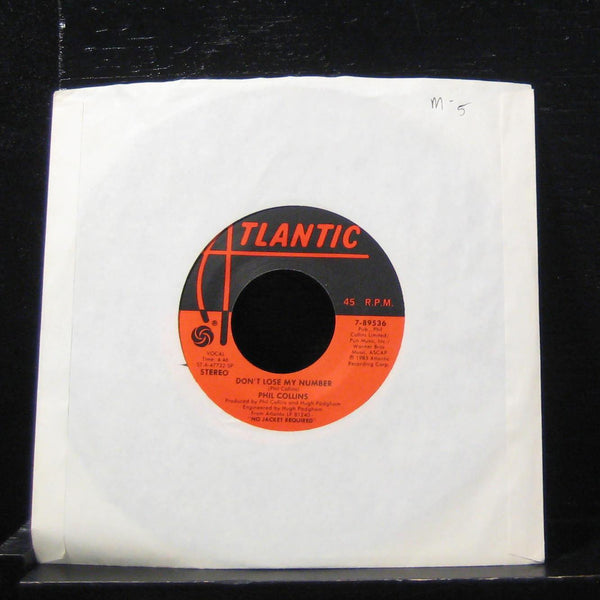 Phil Collins - Don't Lose My Number 7" Mint- 7-89536 Vinyl 45 Atlantic 1985 - Shuga Records
