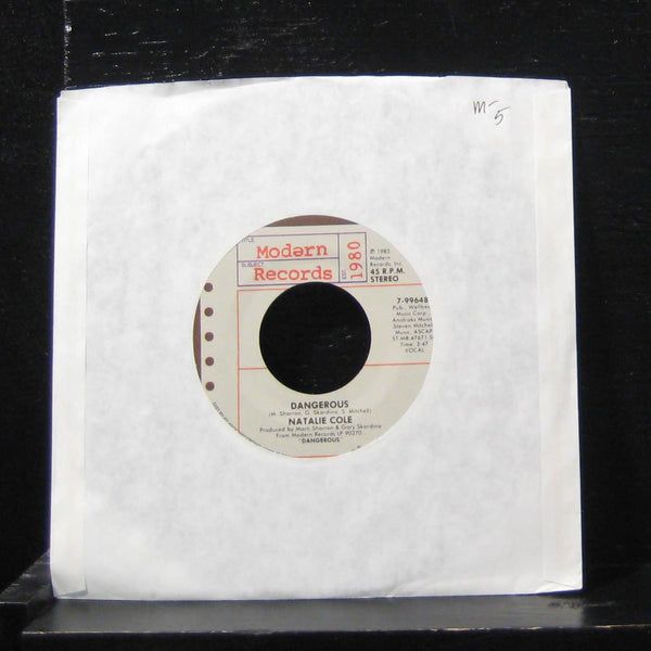 Natalie Cole - Dangerous / Love Is On The Way 7" Mint- 7-99648 Vinyl 45 Modern - Shuga Records
