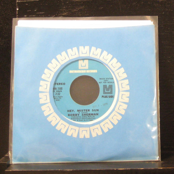 Bobby Sherman - Hey, Mister Sun / Two Blind Minds 7" Mint- MM-188 Vinyl 45 Promo - Shuga Records