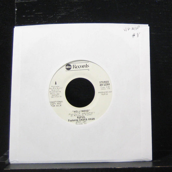 Rufus Ft Chaka Khan - Hollywood / Hollywood 7" VG+ AB-12269 Vinyl 45 Promo - Shuga Records