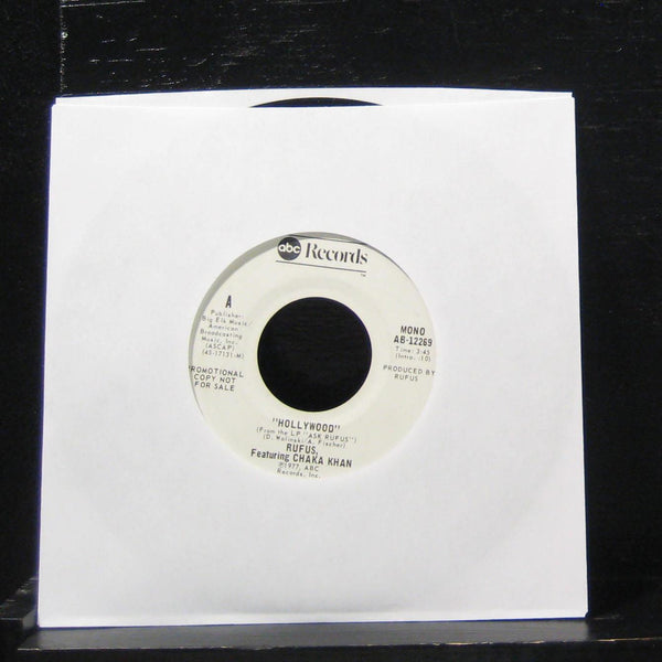 Rufus Ft Chaka Khan - Hollywood / Hollywood 7" VG+ AB-12269 Vinyl 45 Promo - Shuga Records