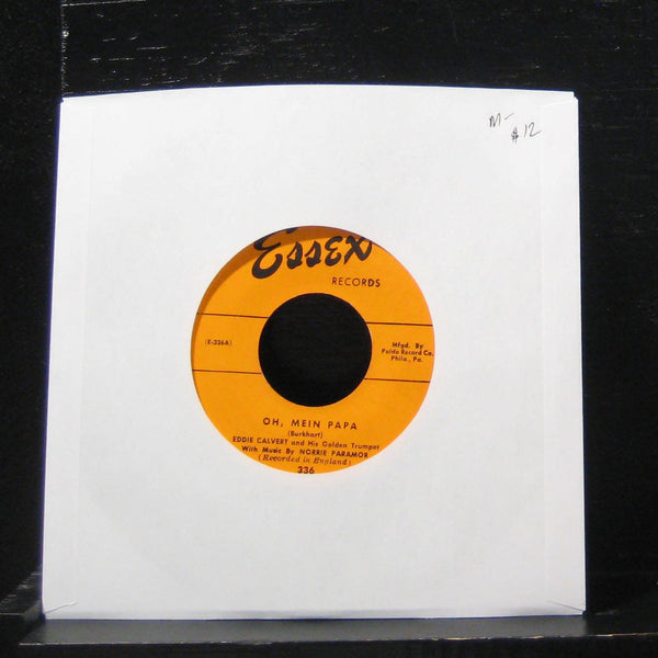 Eddie Calvert - Oh, Mein Papa / Mystery Street 7" Mint- 336 Vinyl 45 Essex - Shuga Records