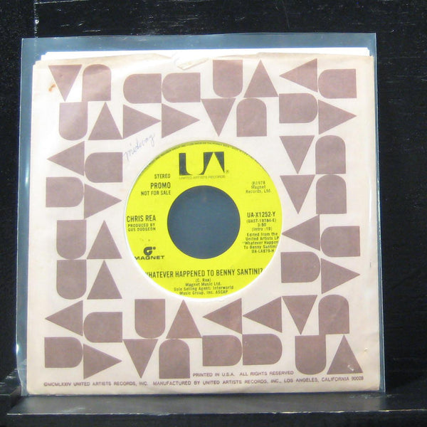 Chris Rea - Whatever Happened To Benny Santini 7" VG+ UA-X1252-Y Vinyl 45 Promo - Shuga Records