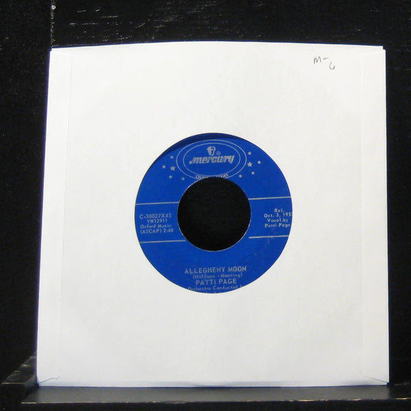 Patti Page - Allegheny Moon / Once In Awhile 7" Mint- C-30027x45 Vinyl 45 - Shuga Records