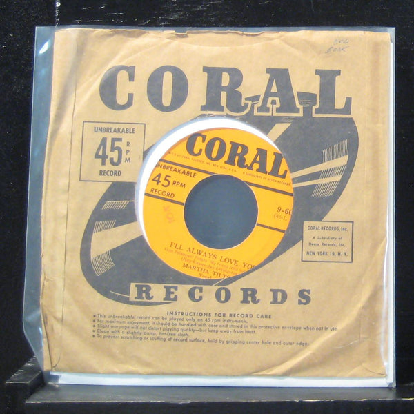 Martha Tilton - I'll Always Love You 7" VG+ 9-60258 Vinyl 45 Rare 1950 - Shuga Records