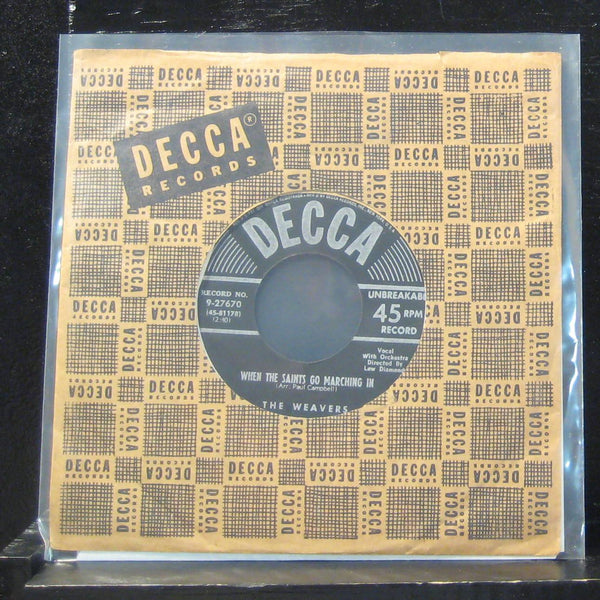 The Weavers - When The Saints Go Marching In 7" VG+ 9-27670 Vinyl 45 - Shuga Records