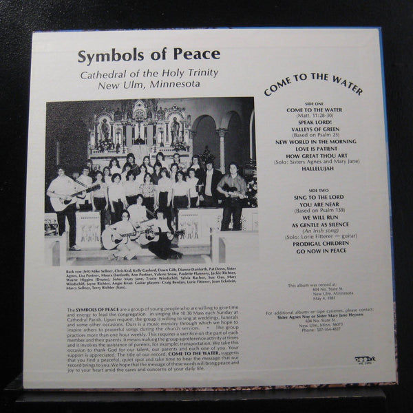 Symbols Of Peace - Come To The Water LP Mint- MC-25096 Christian Folk MN - Shuga Records