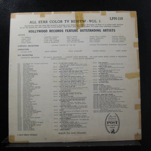 Vic Damone, Camarata - All Star Color TV Review Vol. 1 LP VG+ LPH-110 Mono - Shuga Records