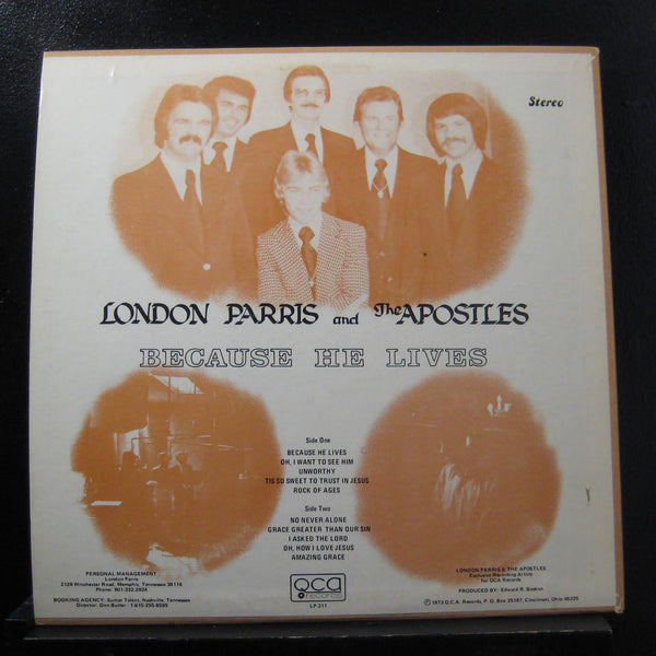 London Parris And The Apostles - Because He Lives LP Mint- LP 311 Vinyl Record - Shuga Records