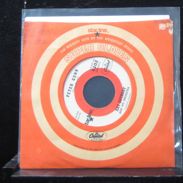 Ray Anthony - Dragnet / Petter Gunn 7" Mint- 6102 Vinyl 45 Capitol Records - Shuga Records