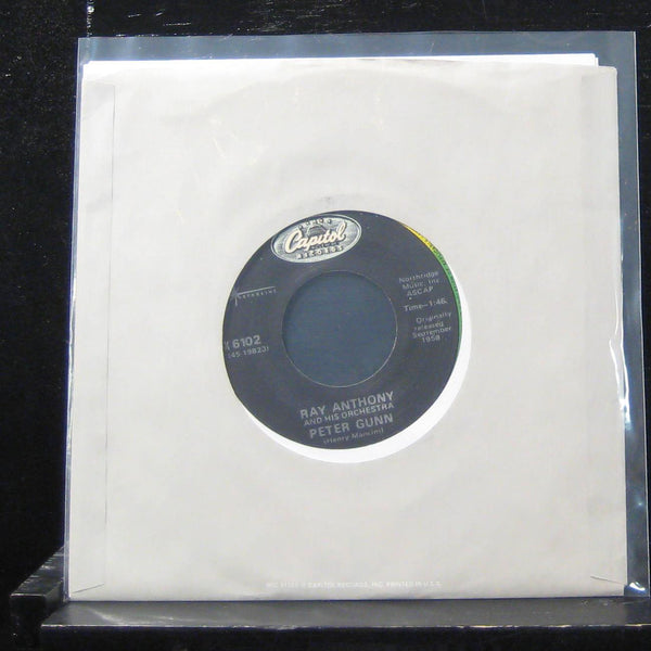 Ray Anthony - Dragnet / Petter Gunn 7" Mint- X6102 Vinyl 45 Black Label - Shuga Records