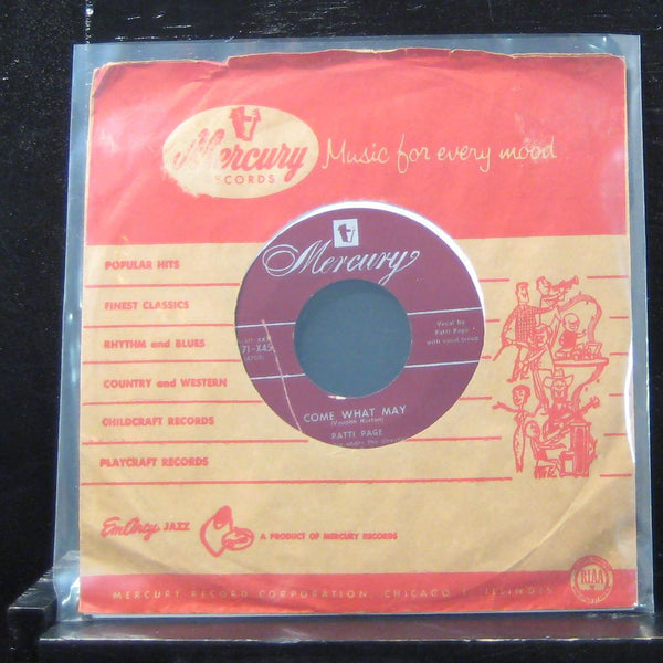 Patti Page - Come What May / Retreat (Cries My Heart) 7" VG+ 1271-x45 Vinyl 45 - Shuga Records