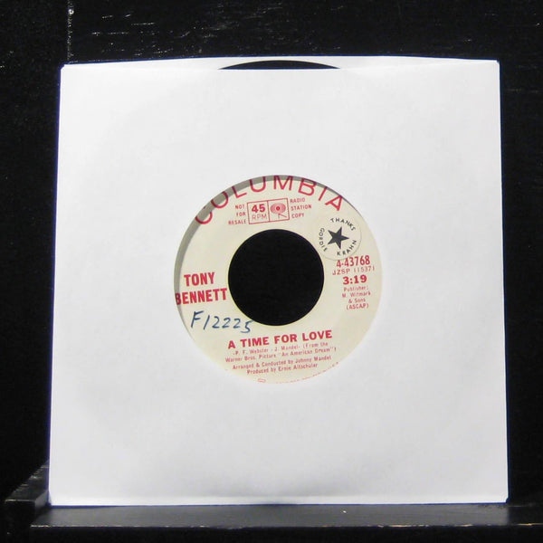 Tony Bennett - A Time For Love / Touch The Earth 7" VG+ 4-43768 Vinyl 45 Promo - Shuga Records