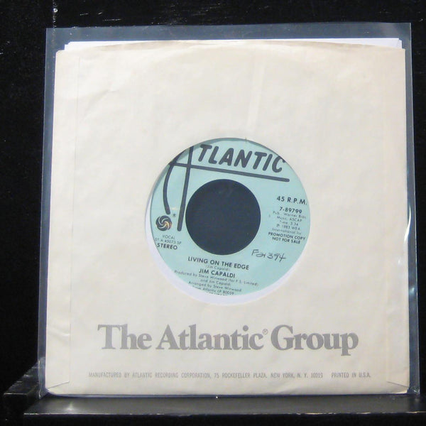Jim Capaldi - Living On The Edge 7" Mint- 7-89799 Vinyl 45 Promo Atlantic - Shuga Records