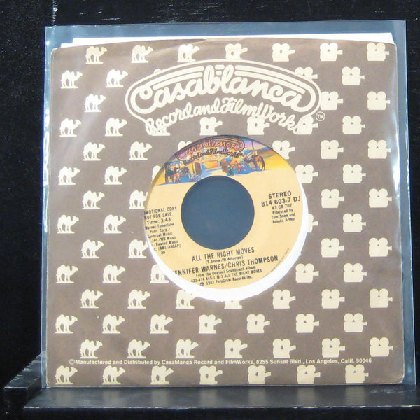 Jennifer Warnes - All The Right Moves 7" Mint- 814 603-7 DJ Vinyl 45 - Shuga Records