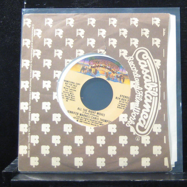 Jennifer Warnes - All The Right Moves 7" Mint- 814 603-7 DJ Vinyl 45 - Shuga Records