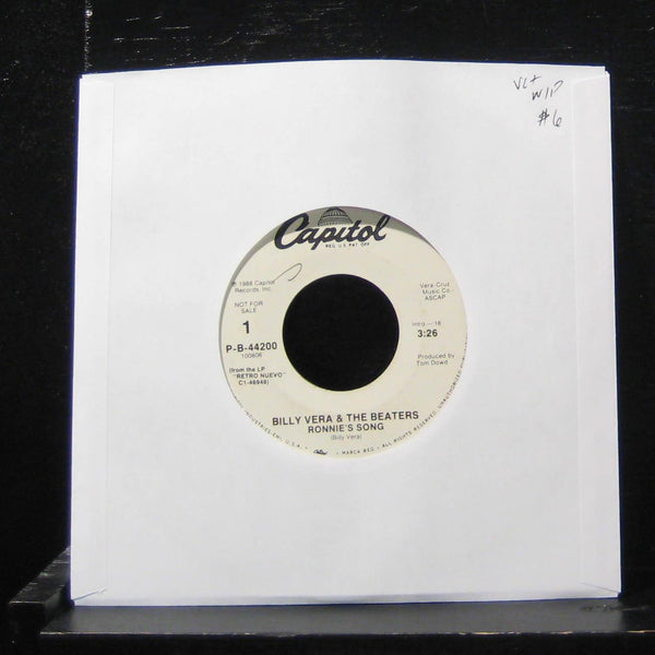 Billy Vera & The Beaters - Ronnie's Song 7" VG+ P-B-44200 Vinyl 45 Promo - Shuga Records