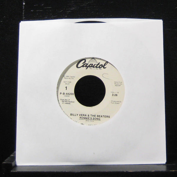 Billy Vera & The Beaters - Ronnie's Song 7" VG+ P-B-44200 Vinyl 45 Promo - Shuga Records