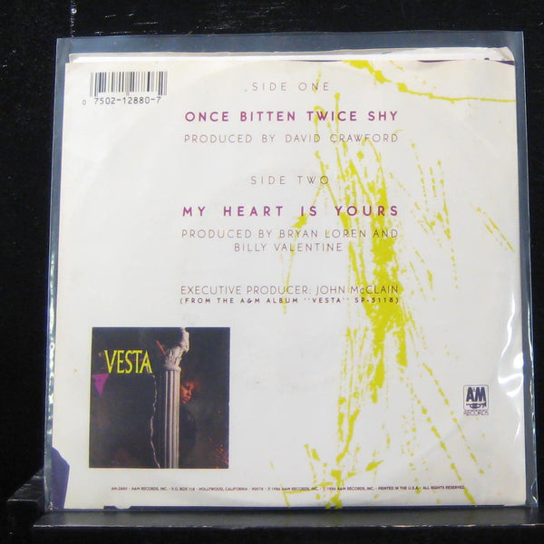 Vesta Williams - Once Bitten Twice Shy 7" Mint- AM-2880 Vinyl 45 Promo 1986 - Shuga Records