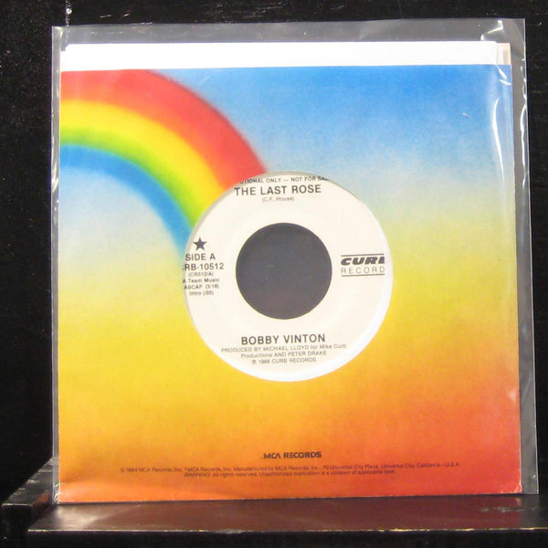 Bobby Vinton - The Last Rose / The Last Rose 7" Mint- CRB-10512 Vinyl 45 Promo - Shuga Records