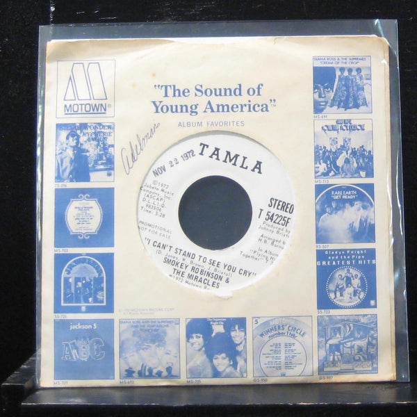 Smokey Robinson - I Can't Stand To See You Cry 7" Mint- T 54225F Vinyl 45 Promo - Shuga Records