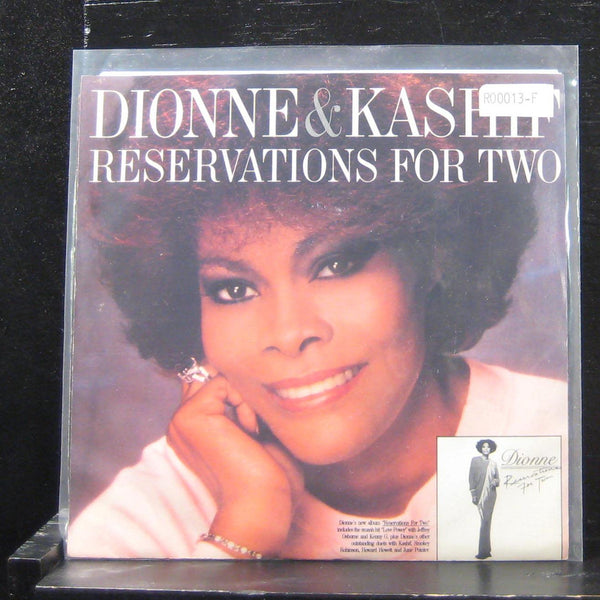 Dionne Warwick & Kashif - Reservations For Two 7" VG+ AS1-9638 Vinyl 45 Promo - Shuga Records