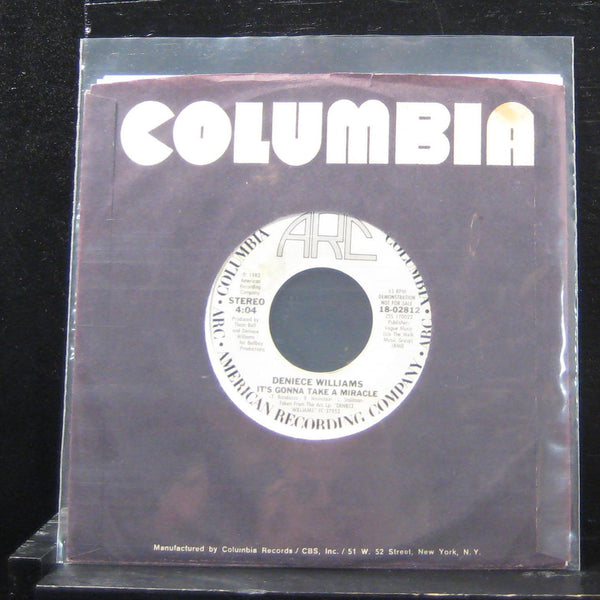 Deniece Williams It's Gonna Take A Miracle 7" Mint- 18-02812 Vinyl 45 Promo - Shuga Records