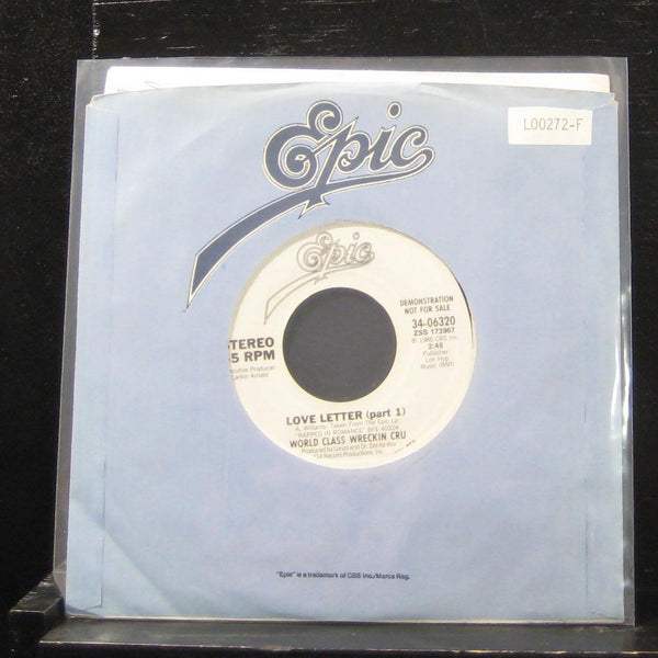World Class Wreckin Cru - Love Letter (Part 1) 7" Mint- 34-06320 Vinyl 45 Promo - Shuga Records