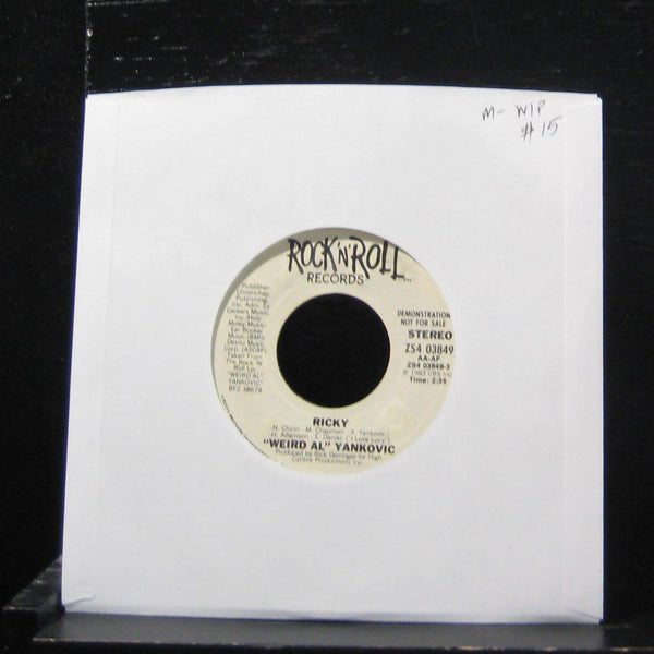 Weird Al Yankovic - Ricky / Ricky 7" Mint- ZS4 -3849 Vinyl 45 Promo 1983 - Shuga Records