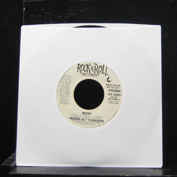 Weird Al Yankovic - Ricky / Ricky 7" Mint- ZS4 -3849 Vinyl 45 Promo 1983 - Shuga Records
