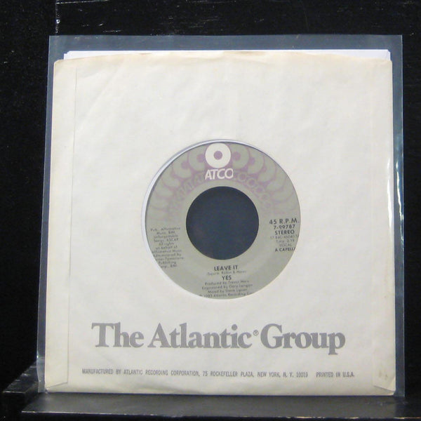 Yes - Leave It / Leave It 7" Mint- 7-99787 Vinyl 45 ATCO 1984 USA - Shuga Records