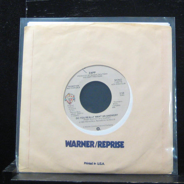 Zapp - Playin Kinda Ruff 7" Mint- 7-29779 Vinyl 45 Warner Bros 1982 Promo - Shuga Records