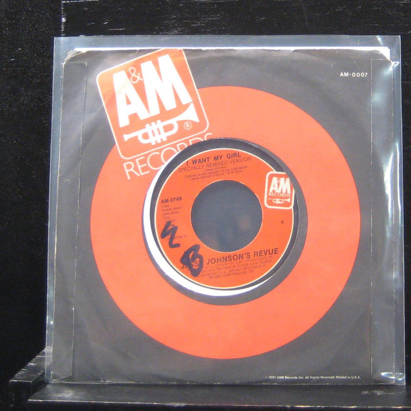 Jesse Johnson's - Revue I Want My Girl 7" VG+ AM-2749 Vinyl 45 A&M Records - Shuga Records