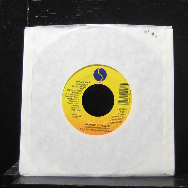 Madonna - Express Yourself / The Look Of Love 7" VG+ 7-22948 Vinyl 45 - Shuga Records