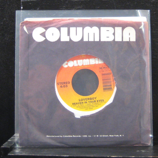 Loverboy - Heaven In Your Eyes / Friday Night 7" Mint- 38-06178 Vinyl 45 - Shuga Records