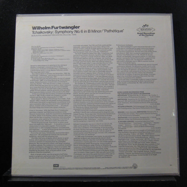 Tchaikovsky, Furtwngler - Symphony No. 6 In Bm/Pathtique LP New Sealed 60231 - Shuga Records