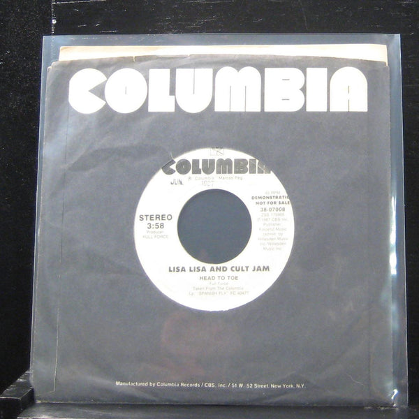 Lisa Lisa And Cult Jam - Head To Toe 7" VG+ 38-07008 Vinyl 45 Promo - Shuga Records