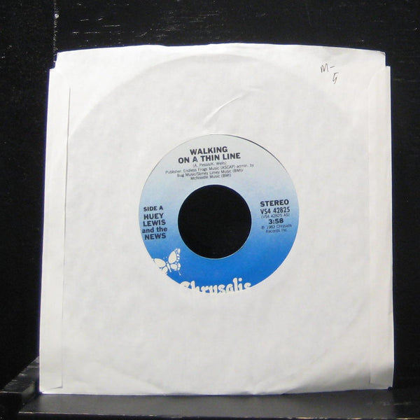 Huey Lewis And The News - Walking On A Thin Line 7" Mint- VS4 42825 Vinyl 45 - Shuga Records