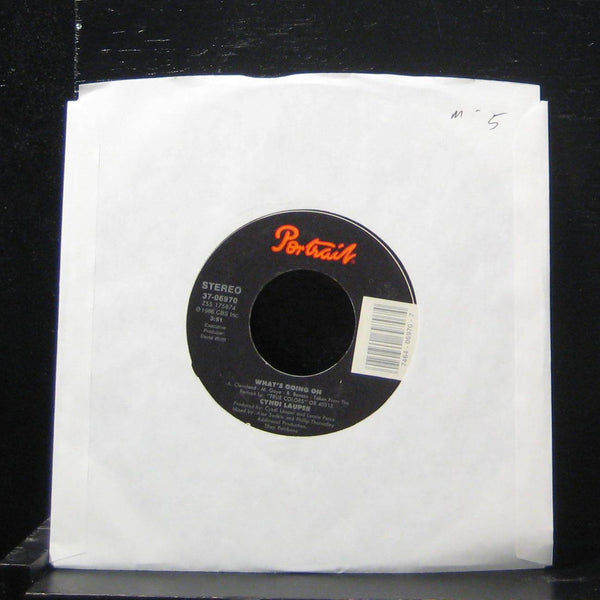 Cyndi Lauper - What's Going On / One Track Mind 7" Mint- 37-06970 Vinyl 45 - Shuga Records