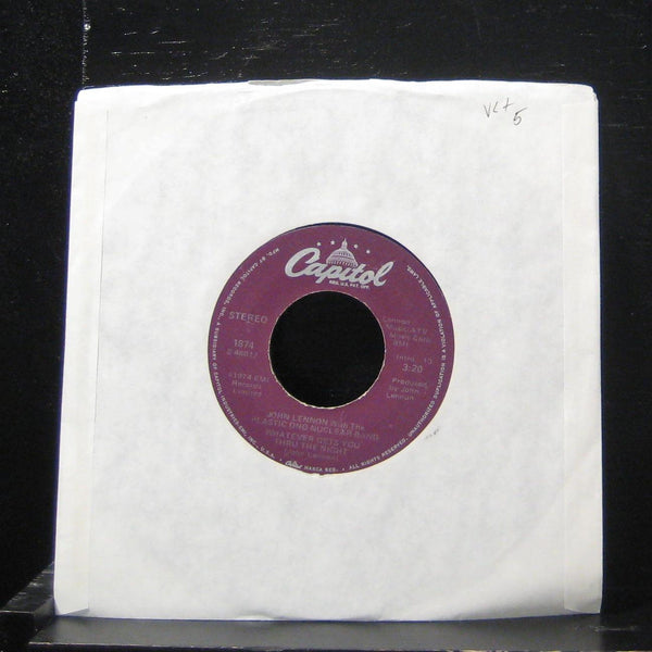 John Lennon - Whatever Gets You Though The Night 7" VG+ 1874 Vinyl 45 - Shuga Records