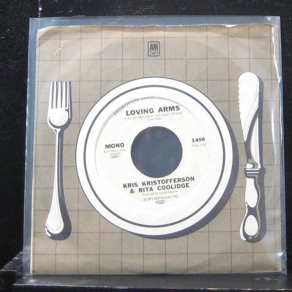 Kris Kristofferson & Rita Coolidge - Loving Arms 7" Mint- 1498 Vinyl 45 Promo - Shuga Records