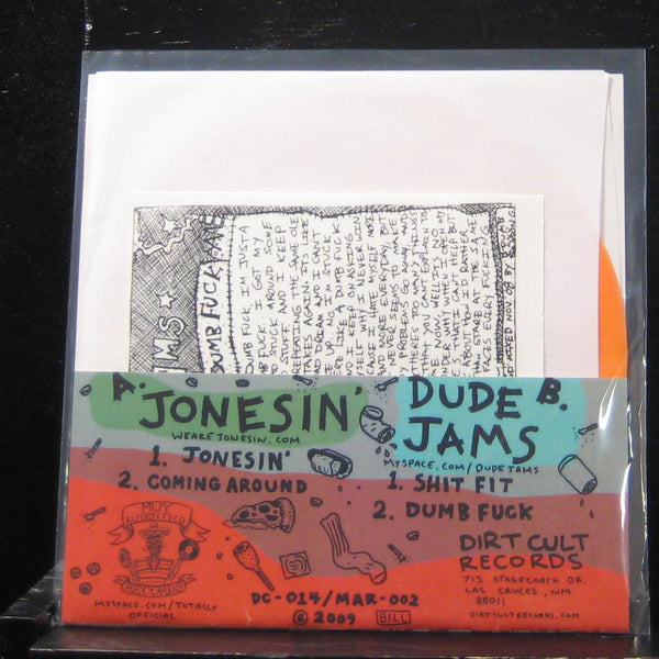 Jonesin / Dude Jams 7" Mint- #Mar-002 Vinyl 45 Dirt Cult Records - Shuga Records
