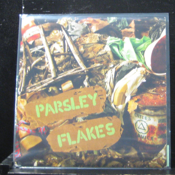 Parsley Flakes - Dead Living / Spittin Blood 7" Mint- HWC-021 Vinyl 45 Green - Shuga Records