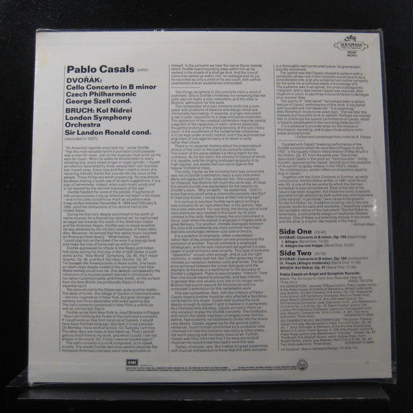 Casals, Dvok, Szell, Bruch - Cello Concerto Bm /Kol Nidrei LP New Sealed 60240 - Shuga Records