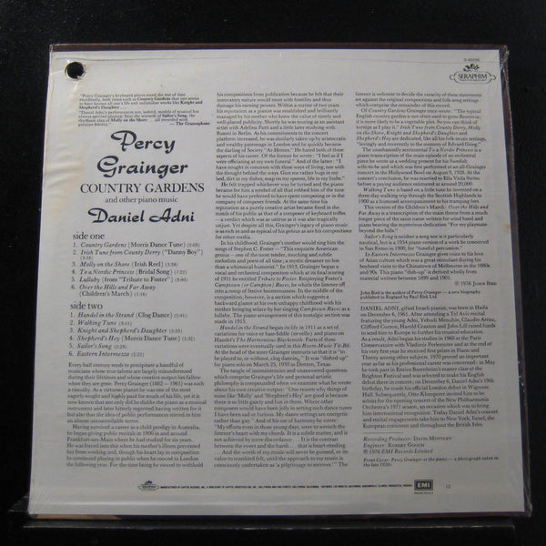 Daniel Adni - Percy Grainger: Country Gardens And Piano LP New Sealed S-60295 - Shuga Records