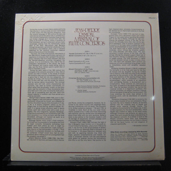 Jean-Pierre Rampal - A Festival Of Flute Concertos 2 LP New Sealed CRL2-7003 - Shuga Records