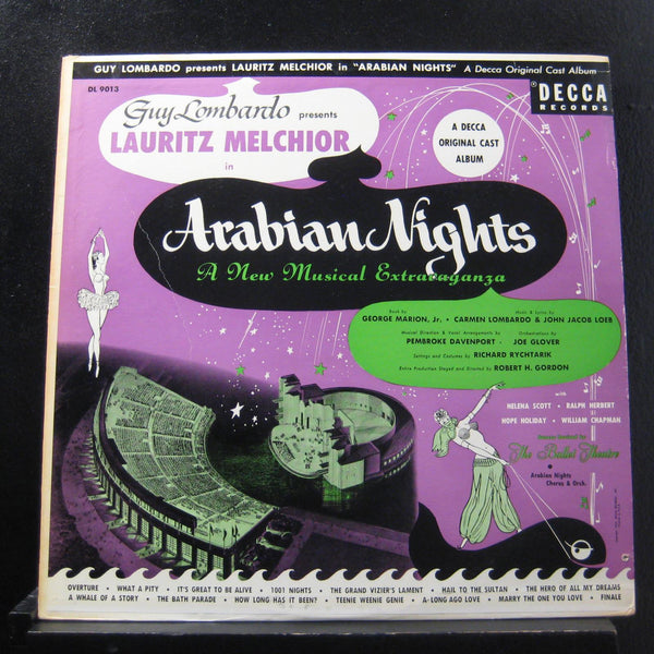 Guy Lombardo Presents Lauritz Melchior - Arabian Nights LP VG+ DL 9013 1st Mono - Shuga Records